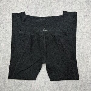 Beyond Yoga Womens Stretch Heathered Hi-Rise Activewear Leggings Gray Size Small